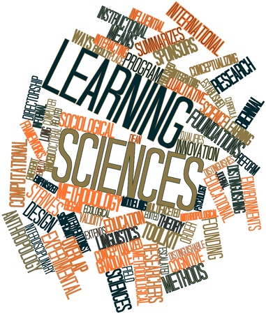 Abstract word cloud for Learning sciences with related tags and termsの写真素材