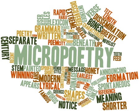 Abstract word cloud for Micropoetry with related tags and termsの写真素材