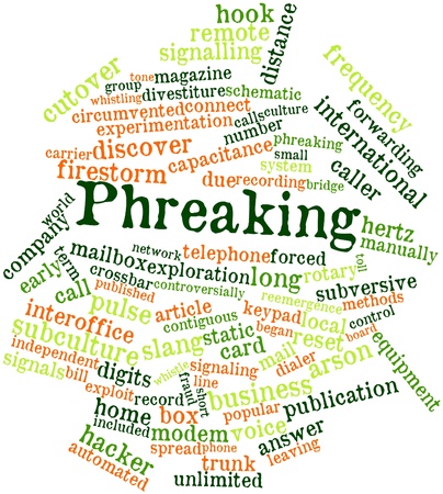 Abstract word cloud for Phreaking with related tags and termsの写真素材