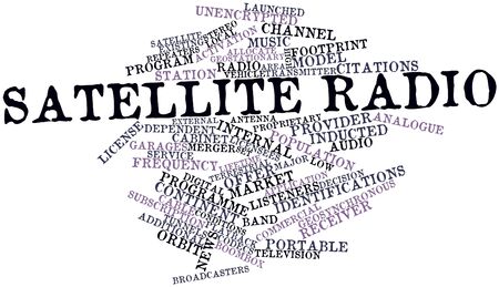 Abstract word cloud for Satellite radio with related tags and termsの写真素材