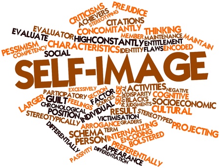 Abstract word cloud for Self-image with related tags and termsの写真素材