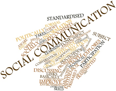 Abstract word cloud for Social communication with related tags and termsの写真素材