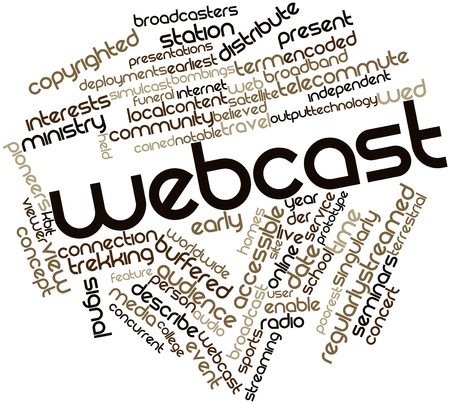 Abstract word cloud for Webcast with related tags and termsの写真素材