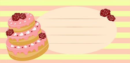 wedding invitation cardのイラスト素材