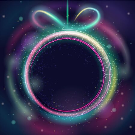 elegant christmas background with lights on dark backgroundのイラスト素材