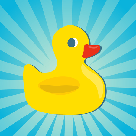 Rubber duck icon vector template yellow funnyのイラスト素材