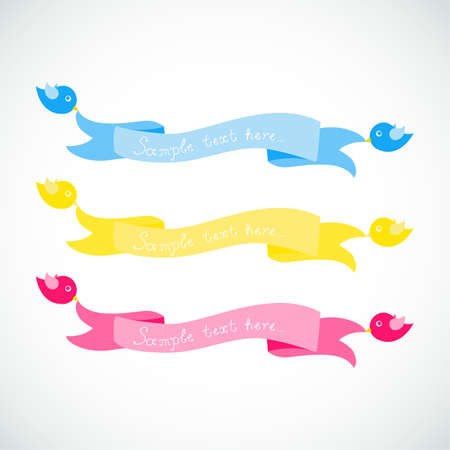 Complete set of banners and ribbons designのイラスト素材