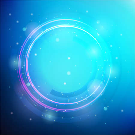 Vector round frame. Shining circle banner. Vector illustrationのイラスト素材