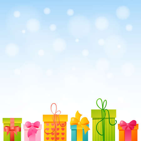 Ribbon gift  with shadow and space for text. flat design. graphic or website layout  template.のイラスト素材