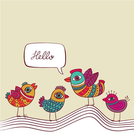 bird pattern vector illustration design template coverのイラスト素材
