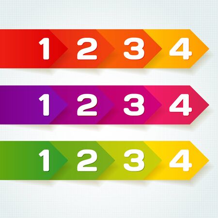 next steps arrows for presentations template.のイラスト素材