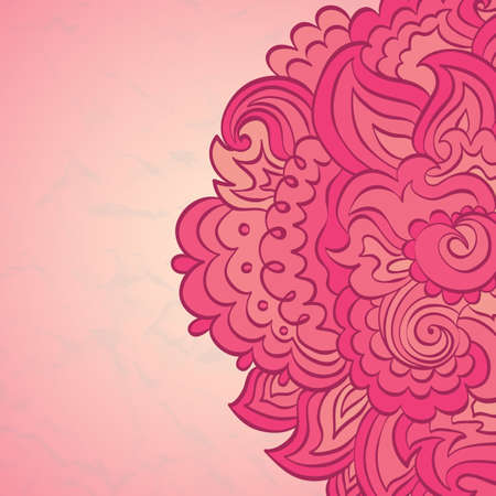 Ornamental frame in eastern style. Paisley frame templateのイラスト素材