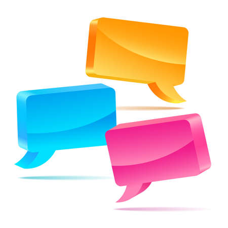 Set of colorful speech bubbles design templateのイラスト素材