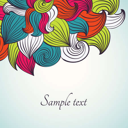 Floral Frame Collection. Set of cute retro flowers arranged un a shape of the wreath perfect for wedding invitations and birthday cardsのイラスト素材