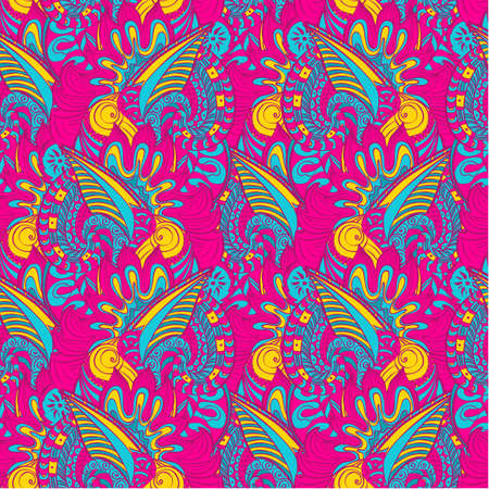 Vector floral seamless pattern backgroundのイラスト素材