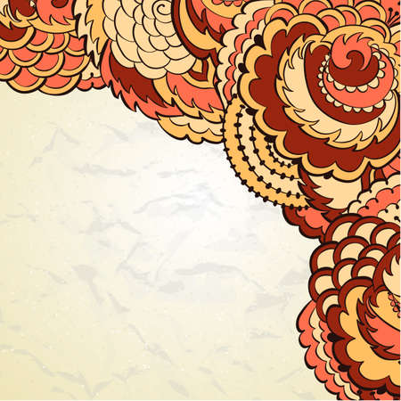 Ornamental frame in eastern style. Paisley frame templateのイラスト素材