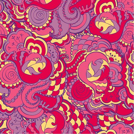 vector floral seamless pattern backgroundのイラスト素材