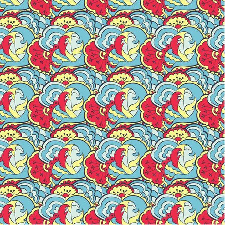 vector floral seamless pattern backgroundのイラスト素材