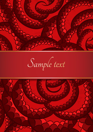 Vector card template with snake skin patternのイラスト素材