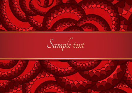 Vector card template with snake skin patternのイラスト素材
