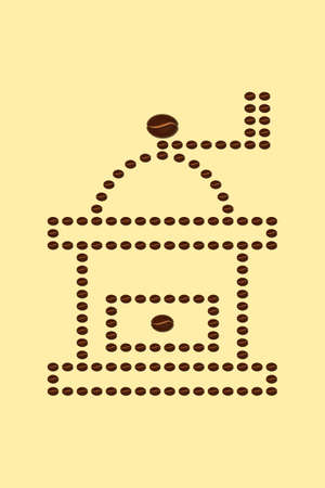 Grinder on the coffeeのイラスト素材