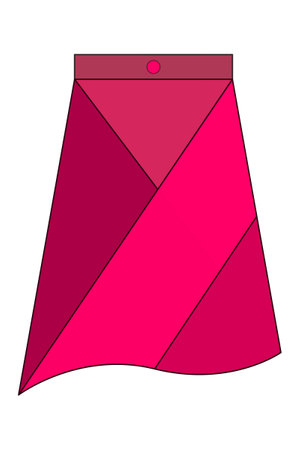 Symbol of different shades of pink skirt with a buttonのイラスト素材