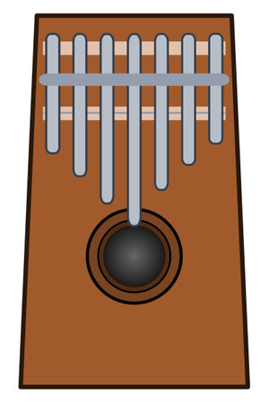 Favorite musical instrument - kalimba, in brown colorのイラスト素材