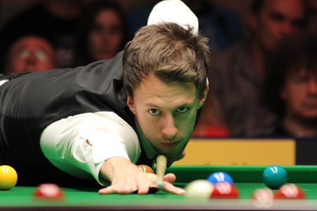 Judd Trump of UK in action during World snooker tournament Victoria Bulgaria open in Sofia, Bulgaria  nov 18, 2012のeditorial素材
