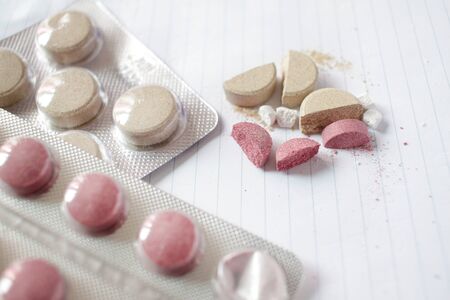 Pills and Blister Pack. Close up, Cover photo