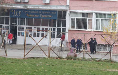 Polls are opening for voting for Bulgaria's third parliamentary election this year and 2 in 1 elections for President in Sofia, Bulgaria on NOV 14, 2021のeditorial素材