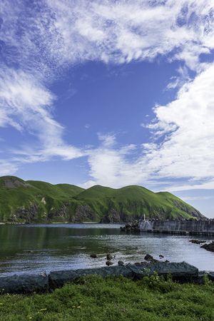 Summer view in Rebun-island, Japanの写真素材