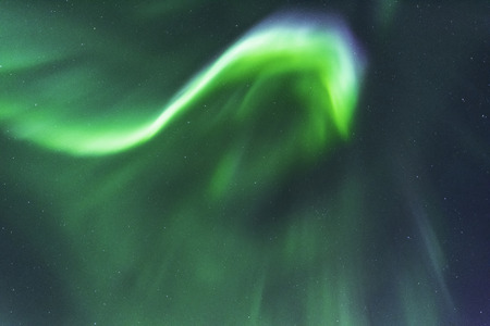 Aurora borealis at Chena Lakes in Alaskaの写真素材