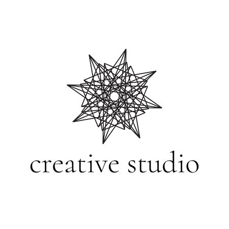 Abstract geometric logo. Line design, vector isolated. Trendy hipster icon. Line design element. Line figure. Linear symbol.のイラスト素材