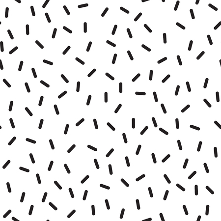 Seamless abstract painted ink pattern. Vector. Rare dashed. Black and white.のイラスト素材