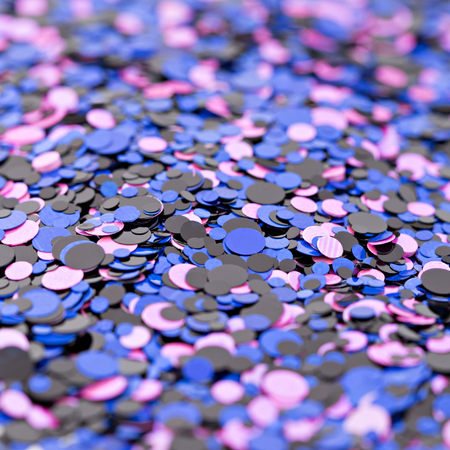 multicolored shiny texture, sequins with blur background.の写真素材