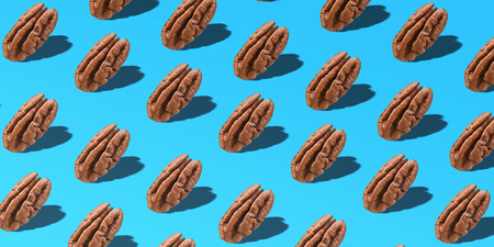 ut Minimal concept. Mockup, almond closeup as package design element.