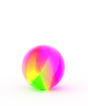 3d rendering of colorful glass ballの写真素材