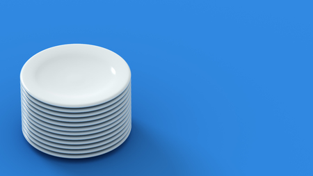 overlapped dishesの写真素材
