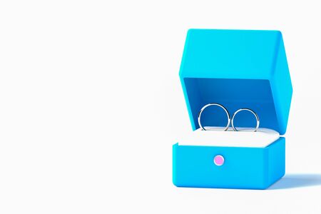 Wedding ring in a caseの写真素材