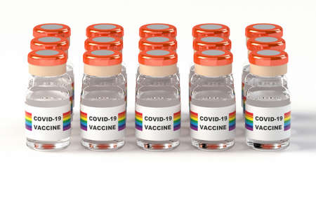 3D illustration of the new coronavirus vaccineの写真素材