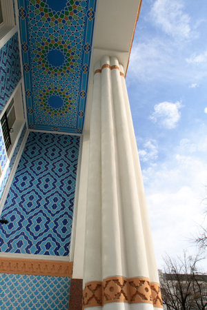 Edifice of hotel with balconies, Tashkent, Uzbekistan