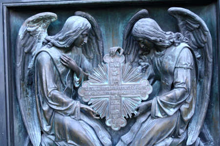 The fragment of door cathedral, Saint-Petersburg, Russiaの写真素材