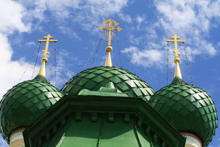 Three domes of a russian orthodox church
