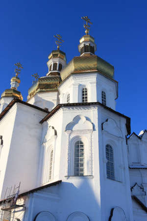 The orthodox monastery in winter, Tyumen, Russia