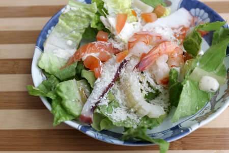 The Mediterranean salad in a Japanese restaurantの写真素材