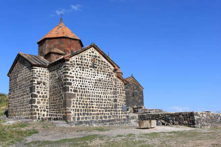 Stone apostolic church on a hill, Armeniaの写真素材