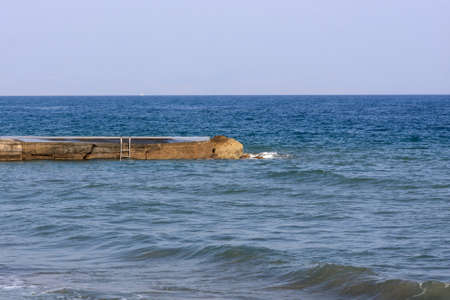 View on Mediterranean Sea at summer, Greece, Creteの写真素材