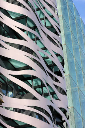 Fragment of modern building in Barcelona, Spain