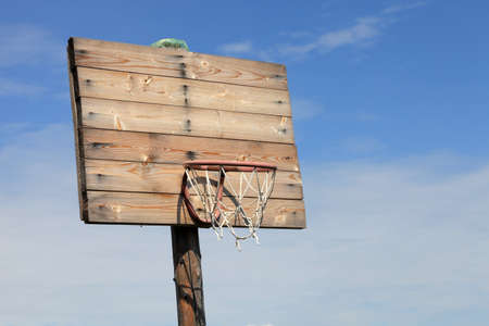 The Basketball Hoop on the sky backgroundの写真素材