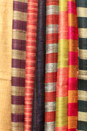 The uzbek textiles in the store, Uzbekistan